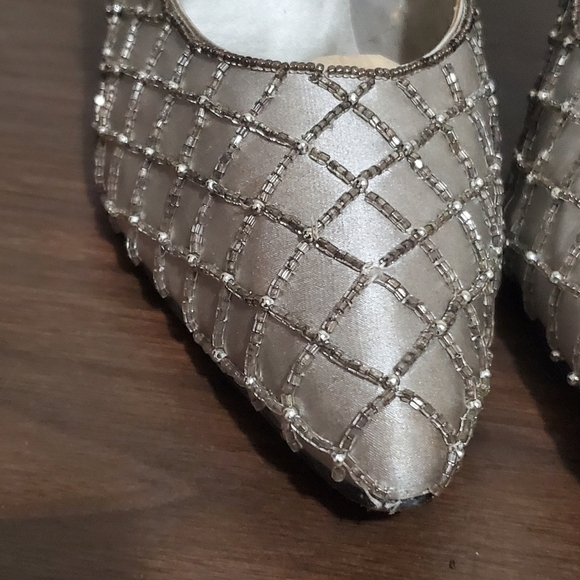 Caparros Silver Quilted Stiletto Heels - Picture 5 of 9